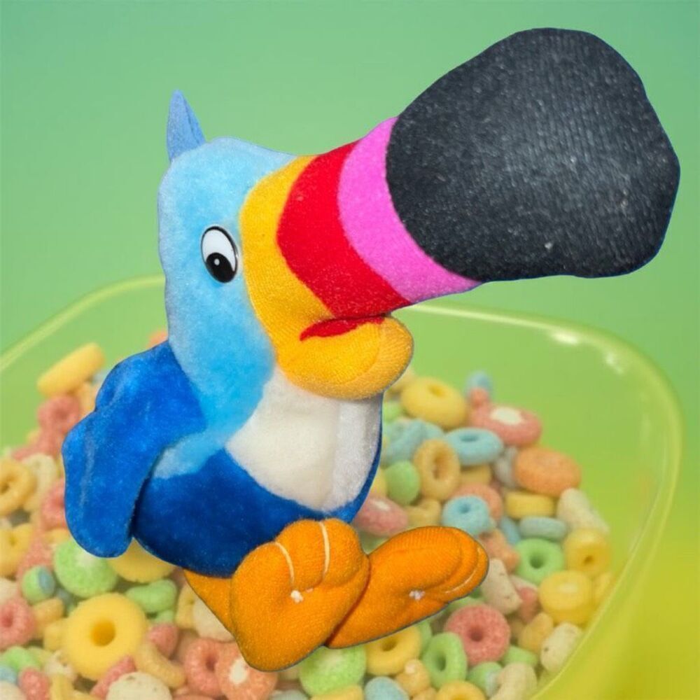 Vintage 1996 Kellogs Tucan Sam Plush Fruit Loops Stuffed Animal Plush P24